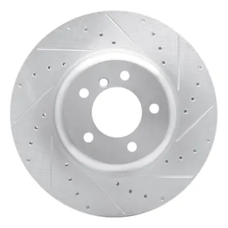 R1 Concepts EDZ-31063R Brake Rotor Drilled and Slotted Silver